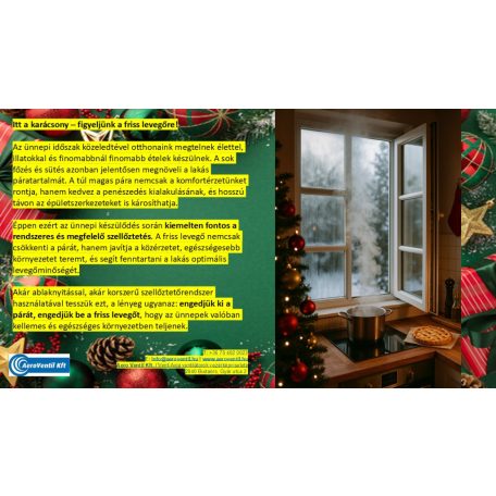 Hírfuvallat - Karácsonyi főzés - szellőzés pozitív hatása