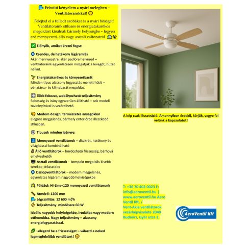 Nyári ventilátorok