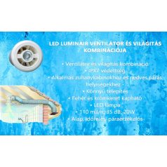 LUMINAIR H axiális ventilátor, világítással