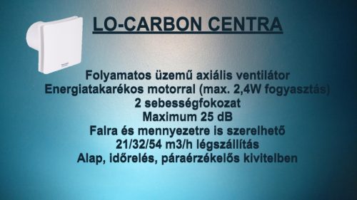 LC CENTRA SELV T - DC motoros axiális ventilátor, 12V