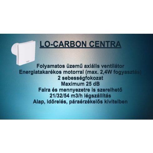 LC CENTRA SELV HT - DC motoros axiális ventilátor, 12V