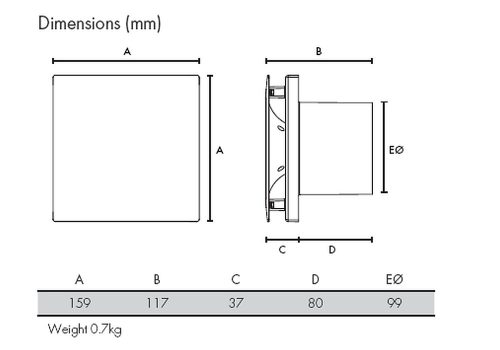 SILENT 100B axiális ventilátor (szakaszos)