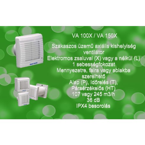 LC VA100 SELV XP - DC motoros axiális ventilátor, 12V
