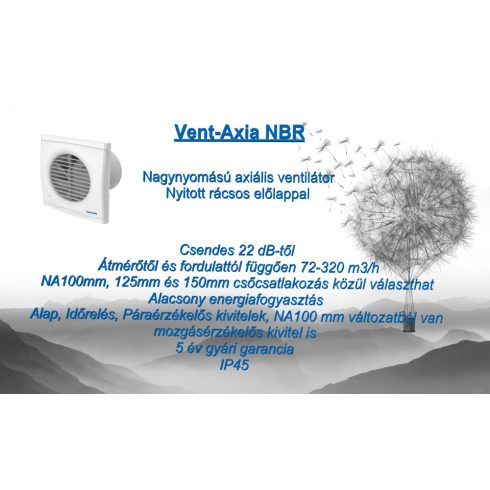 NBR-VS 100 S - folyamatos üzemű, nyomástartó axiális ventilátor, állítható fokozatokkal, NA100