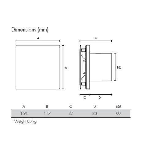 SILENT 100BV axiális ventilátor (szakaszos)