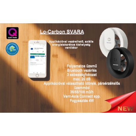 LC SVARA BL axiális ventilátor - fekete színű