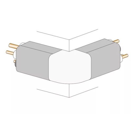 65x50mm VECAMCO CLIMA PLUS KÜLSŐ SAROKELEM (9801-113-08) 10db/karton