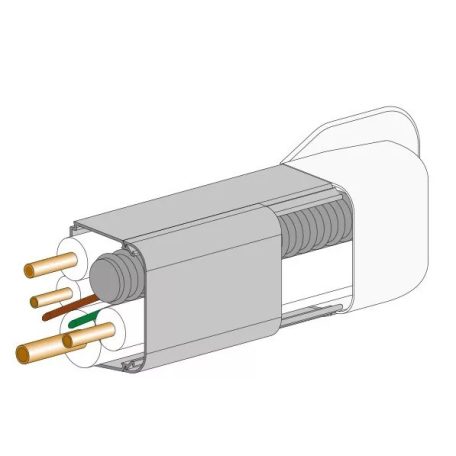 65x50mm VECAMCO CLIMA PLUS ÍVES FALI CSATLAKOZÓ ELEM PEREMES (9801-116-08) 10db/karton