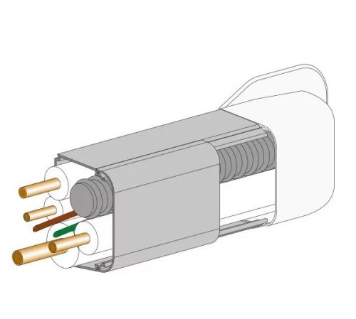65x50mm VECAMCO CLIMA PLUS ÍVES FALI CSATLAKOZÓ ELEM PEREMES (9801-116-08) 10db/karton