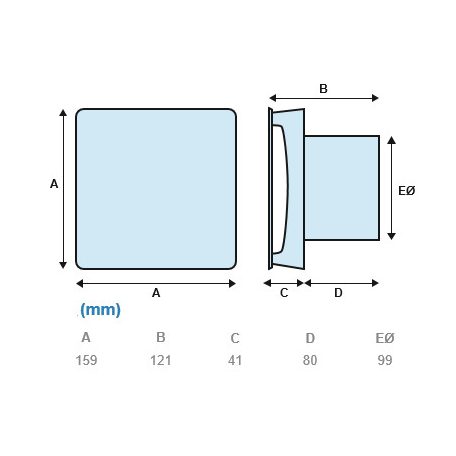 AERO T AXIÁLIS VENTILÁTOR IDŐRELÉVEL (SZAKASZOS)