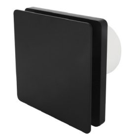   Manrose fekete előlapos fürdőszobai elszívó ventilátor, 100 mm, időzítővel