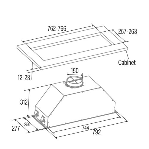 Cata - Páraelszívó GT-PLUS 75 X/M inox