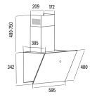Cata - Páraelszívó LENA 600 XGWH fehér + BK150 ECO bekötő szett