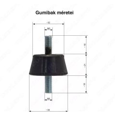   KLÍMA GUMIBAK SZETT ANTIVIBRÁCIÓS REZGÉSCSILLAPÍTÓ (KLÍMATARTÓ KONZOLHOZ) 4DB/csomag