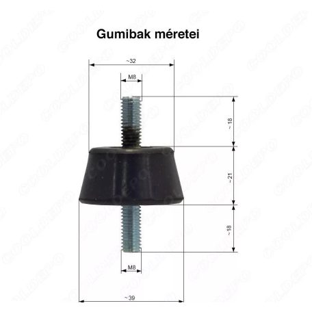 KLÍMA GUMIBAK SZETT ANTIVIBRÁCIÓS REZGÉSCSILLAPÍTÓ (KLÍMATARTÓ KONZOLHOZ) 4DB/csomag