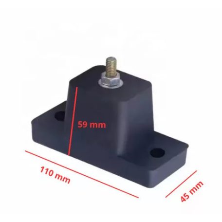 GUMI KLÍMATARTÓ ANTIVIBRÁCIÓS TALPKONZOL, 110 × 59 mm – 4 db/csomag