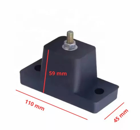 GUMI KLÍMATARTÓ ANTIVIBRÁCIÓS TALPKONZOL, 110 × 59 mm – 4 db/csomag