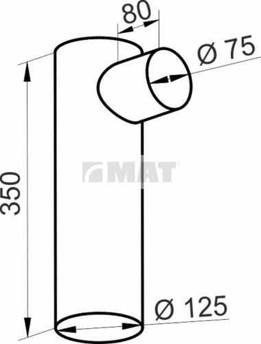 MAT - KLOZ-1x75/125-OC - mennyezeti/fali átvezető doboz