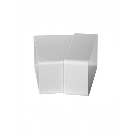 Laposcsatorna könyök PVC vízszintes 15° [55x110]