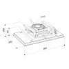 SIRIUS - Páraelszívó SLT-971 EM 90 cm H 160 TW Inox motor nélkül