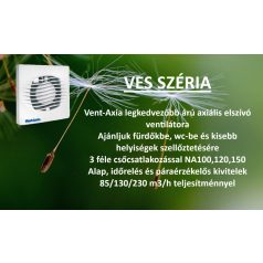 VES100H axiális ventilátor, páraérzékelővel