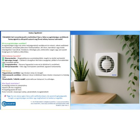 VES100S axiális ventilátor, alap